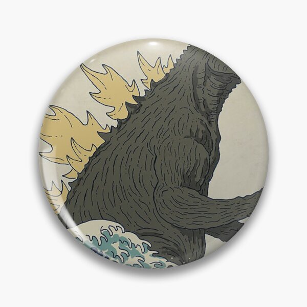 Item preview, Poster Godzilla Ukiyo-e The Great Wave Kaiju Art designed and sold by jeangodeman.