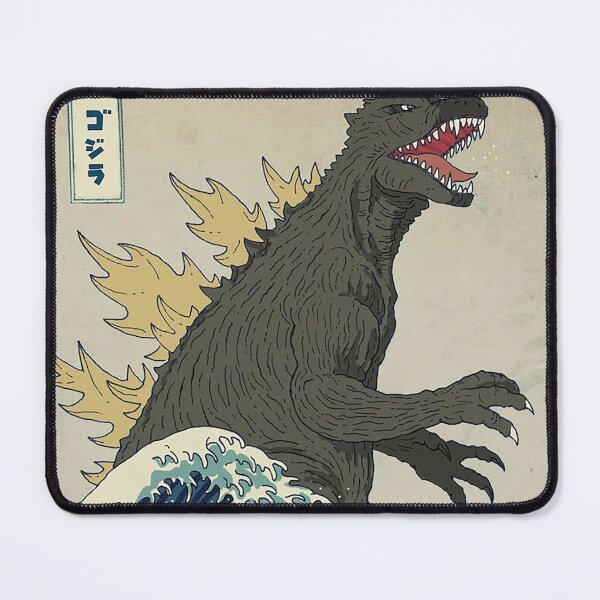 Item preview, Poster Godzilla Ukiyo-e The Great Wave Kaiju Art designed and sold by jeangodeman.
