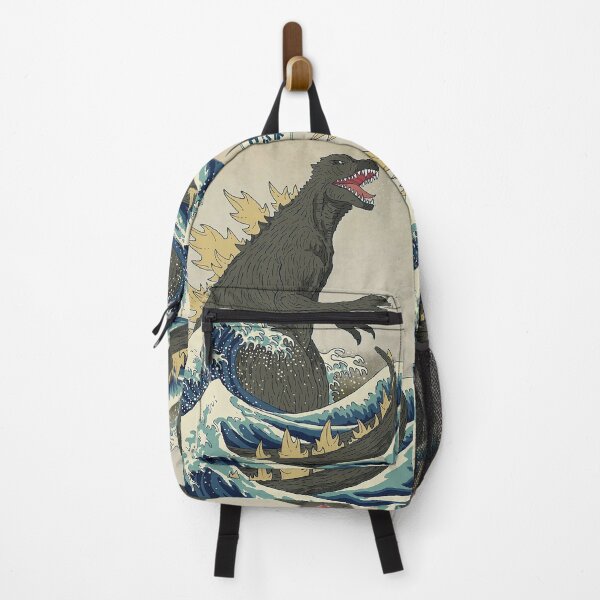 Item preview, Poster Godzilla Ukiyo-e The Great Wave Kaiju Art designed and sold by jeangodeman.