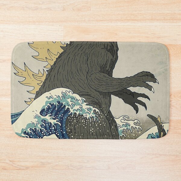 Item preview, Poster Godzilla Ukiyo-e The Great Wave Kaiju Art designed and sold by jeangodeman.