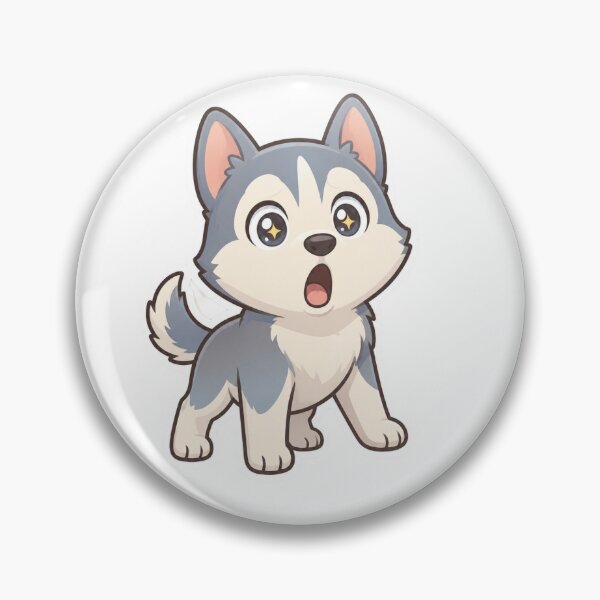 Item preview, Surprised Husky Puppy Cute Kawaii Dog Expression designed and sold by naruto4925.