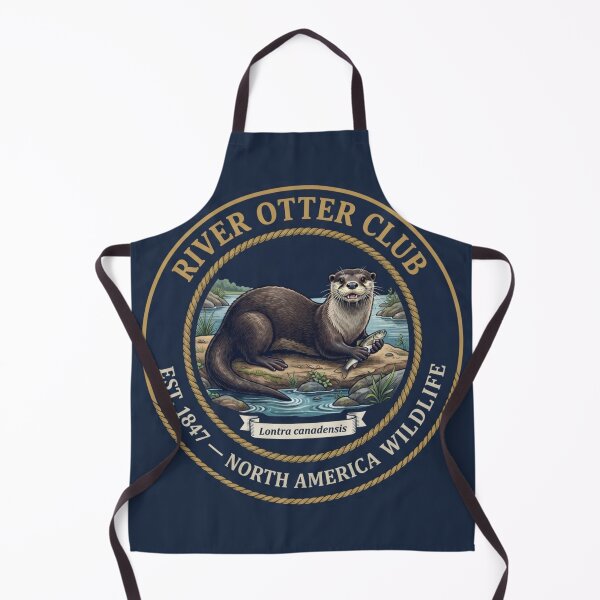 Artikelvorschau, Vintage-Abzeichen des River Otter Clubs – Nordamerikanische Tierwelt entworfen und verkauft von CalmCapy Co.