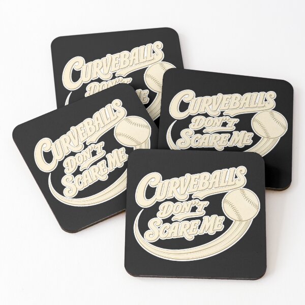 Item preview, Baseball Curveballs Don't Scare Me - Funny Baseball Player Gift | Retro Script Font designed and sold by Uglyandcute.