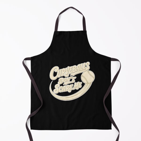 Item preview, Baseball Curveballs Don't Scare Me - Funny Baseball Player Gift | Retro Script Font designed and sold by Uglyandcute.