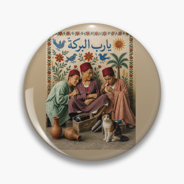Item preview, Ya Rab El Baraka | Vintage Egyptian Folk Art | Traditional Egyptian Village Wall Art designed and sold by TuyaArts.