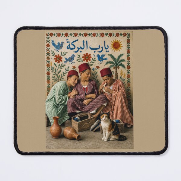 Item preview, Ya Rab El Baraka | Vintage Egyptian Folk Art | Traditional Egyptian Village Wall Art designed and sold by TuyaArts.