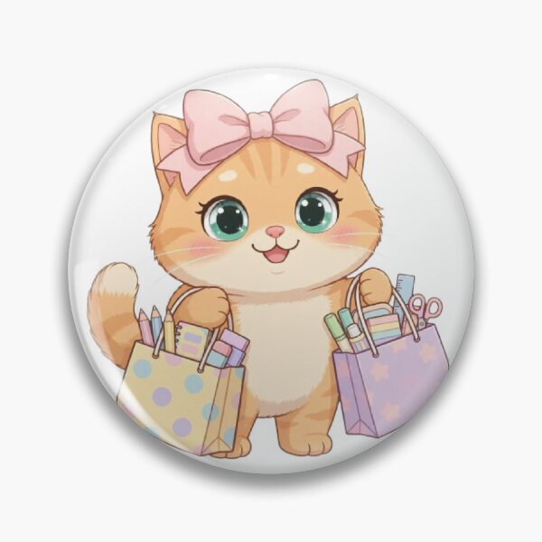 Item preview, Cute Kawaii Kitten Carrying Pastel School Bags designed and sold by Moody Vibes Studio.