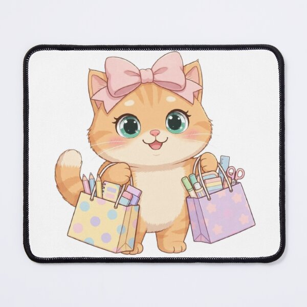 Item preview, Cute Kawaii Kitten Carrying Pastel School Bags designed and sold by Moody Vibes Studio.