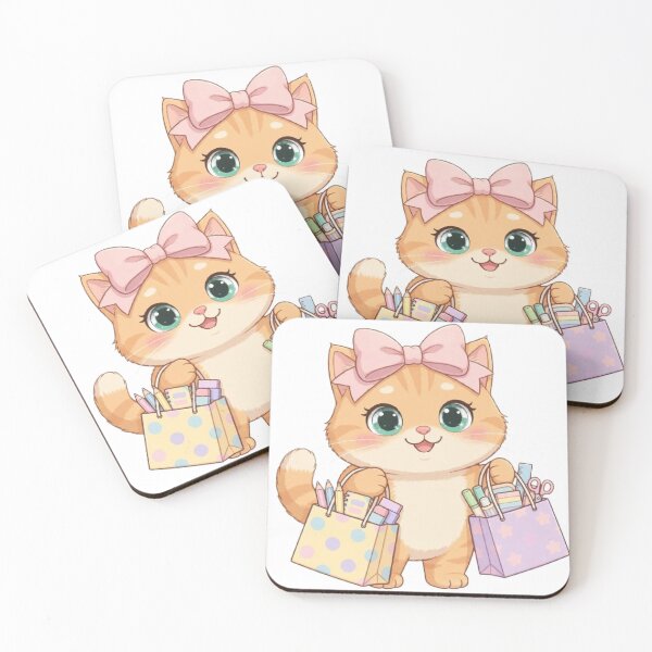 Item preview, Cute Kawaii Kitten Carrying Pastel School Bags designed and sold by Moody Vibes Studio.