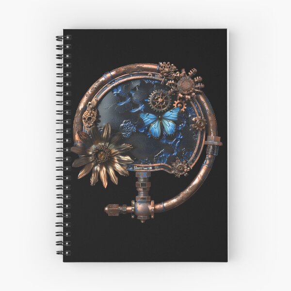 Item preview, ​SilentFlower 1888 Mechanical Steampunk Circular Mirror with Butterfly designed and sold by SilentFlower.