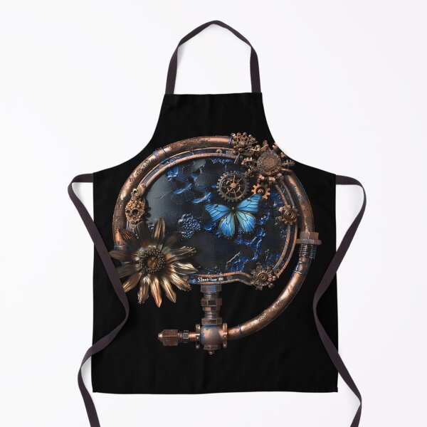 Item preview, SilentFlower 1888 Mechanical Steampunk Circular Mirror with Butterfly designed and sold by SilentFlower.