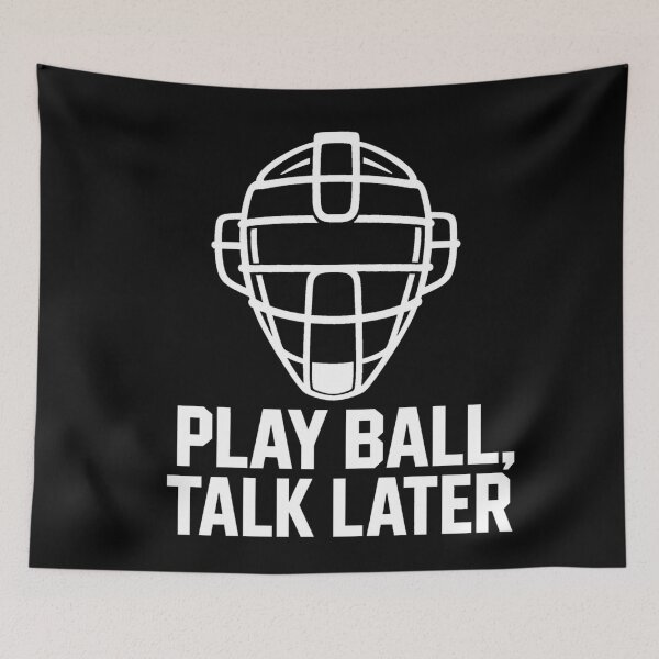 Item preview, Baseball Play Ball Talk Later - Minimalist Umpire Mask | Bold Baseball  designed and sold by Uglyandcute.