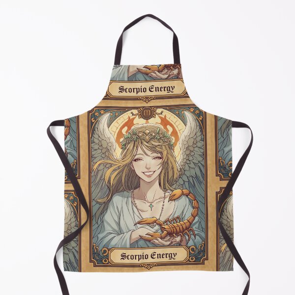 Item preview, Scorpio Energy Art Nouveau Anime Zodiac – Mystic Scorpion Crown Fantasy Illustration designed and sold by RSDigitalPrintDesign.
