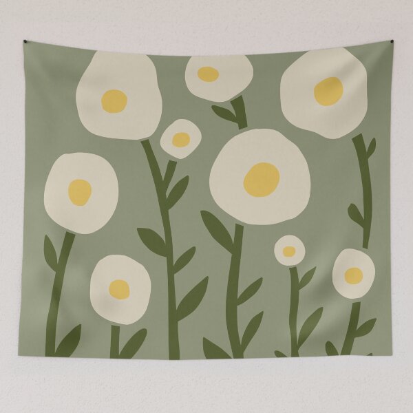 Item preview, Minimalist Abstract Daisy Wildflower Art designed and sold by IvanaIka.