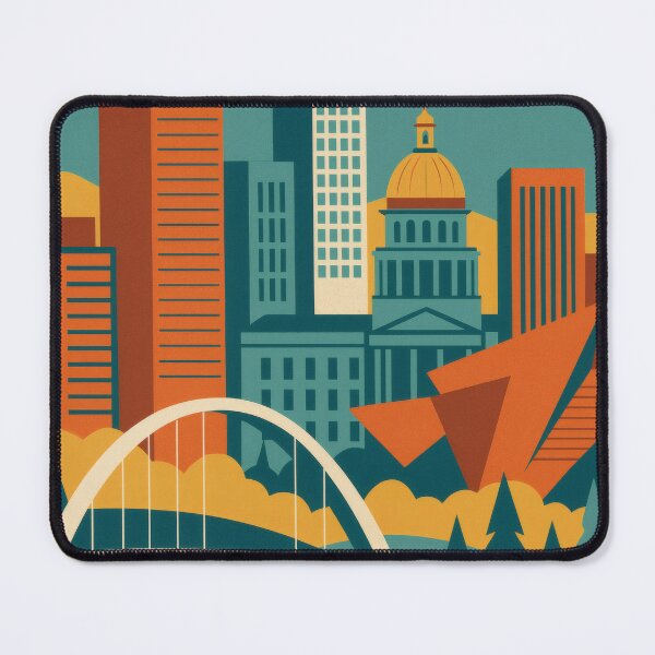 Item preview, Retro Pop Art Poster Illustration of Denver | Bold Rocky Mountain Skyline & Downtown Cityscape | Vintage Colorado Wall Art Decor designed and sold by PaintedPixels01.