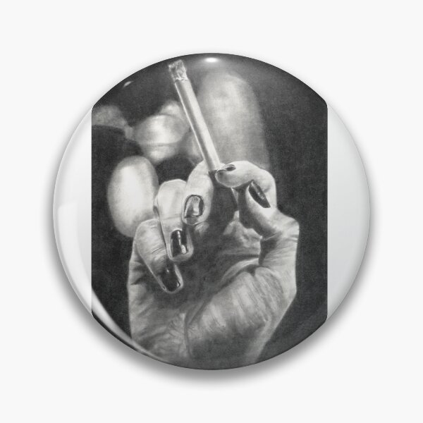 Item preview, Hyperrealistic Hand Holding Cigarette Pencil Art designed and sold by BoyanVBart.
