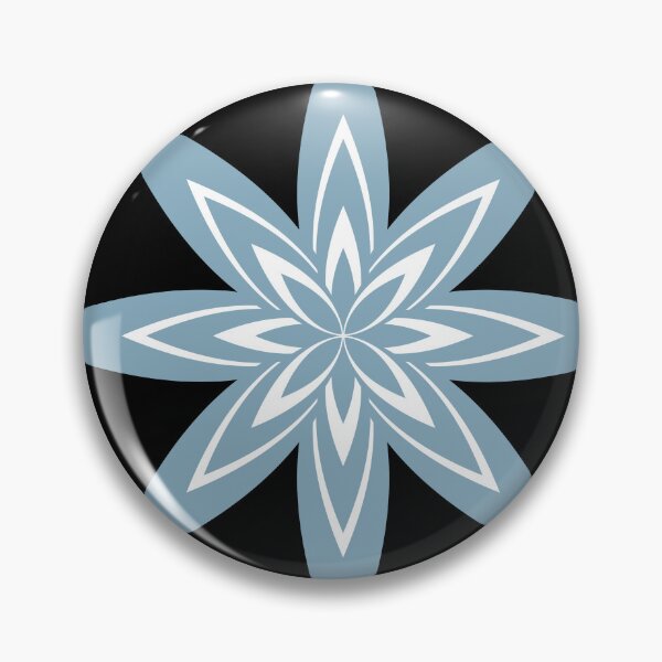 Item preview, Geometric Nordic Starburst – Abstract Navy and Blue Crystal Bloom Motif designed and sold by Jyoti-Quotes.