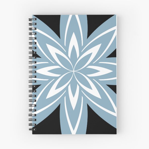 Item preview, Geometric Nordic Starburst – Abstract Navy and Blue Crystal Bloom Motif designed and sold by Jyoti-Quotes.