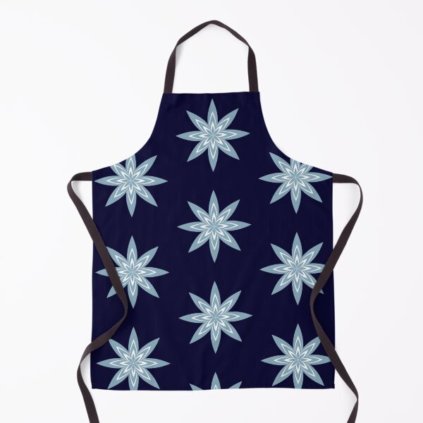 Item preview, Geometric Nordic Starburst – Abstract Navy and Blue Crystal Bloom Motif designed and sold by Jyoti Digital Artist.