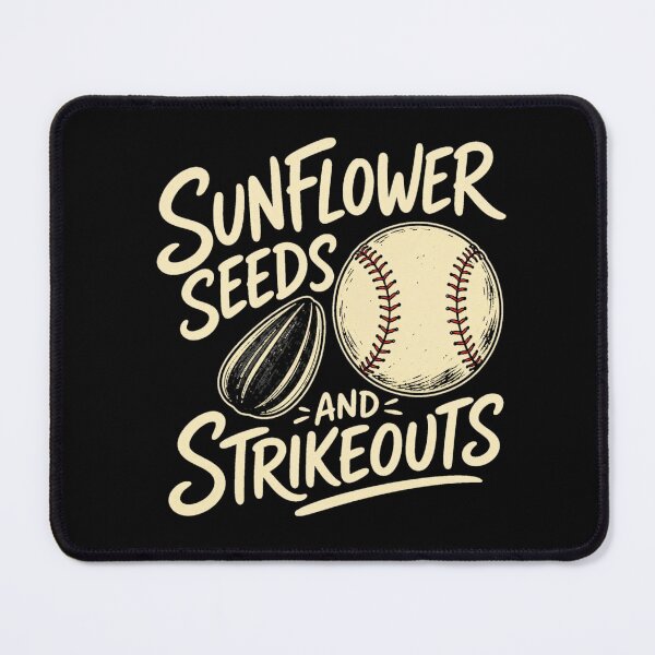 Item preview, Baseball Sunflower Seeds and Strikeouts - Baseball Fan Apparel | Hand-Lettered Script designed and sold by Uglyandcute.