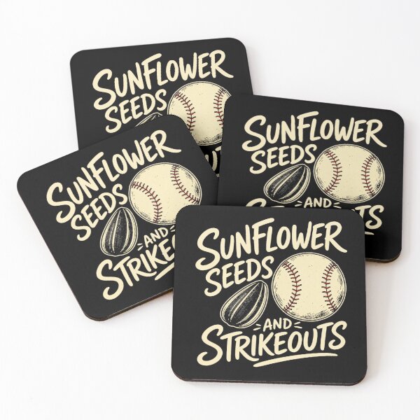 Artikelvorschau, Baseball-Sonnenblumenkerne und Strikeouts – Fanartikel für Baseballfans | Handgeschriebene Schrift entworfen und verkauft von Uglyandcute.