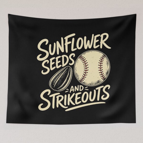 Item preview, Baseball  Sunflower Seeds and Strikeouts - Baseball Fan Apparel | Hand-Lettered Script designed and sold by Uglyandcute.