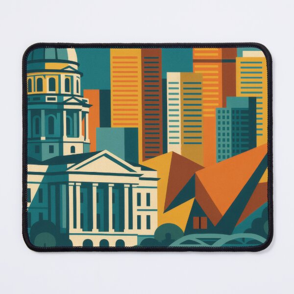 Item preview, Retro Pop Art Poster Illustration of Denver | Bold Rocky Mountain Skyline & Downtown Cityscape | Vintage Colorado Wall Art Decor designed and sold by PaintedPixels01.