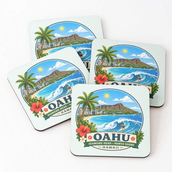 Item preview, Oahu, Hawaii - Diamond Head & North Shore designed and sold by Myra365Art.