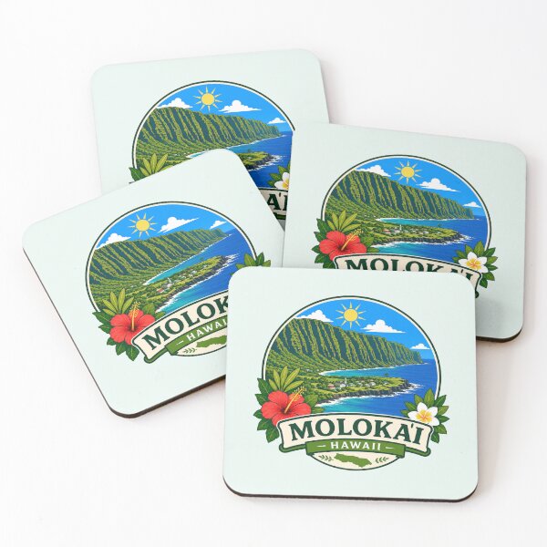 Item preview, Moloka'i, Hawaii Sea Cliffs and Kalaupapa Peninsula designed and sold by Myra365Art.