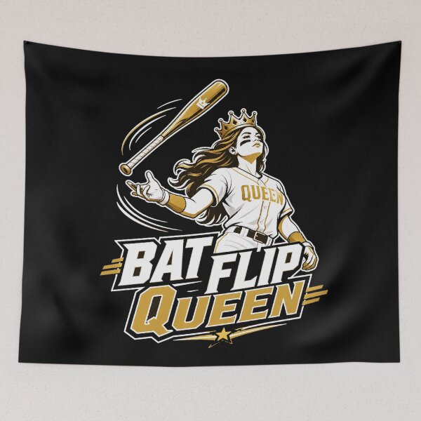 Item preview, Baseball  Bat Flip Queen - Empowering Baseball Softball Design | White Gold Athletic designed and sold by Uglyandcute.