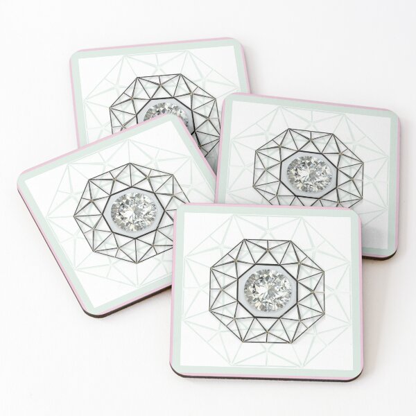 Item preview, Geo diamond with pink designed and sold by BrightLilyArt.