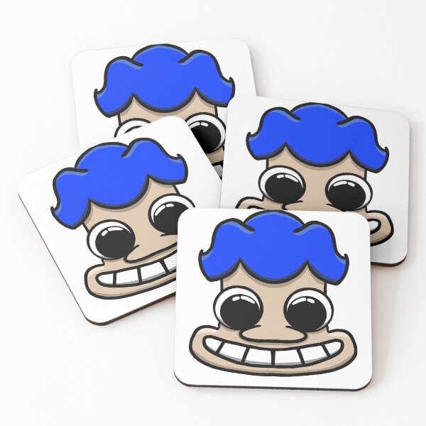 Item preview, Funny Troll Face Blue Hair – Meme Sticker Art designed and sold by davidmalec.