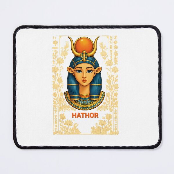 Item preview, Cute Hathor Egyptian Goddess | Ancient Egypt Kawaii Art Sticker | Egyptian Mythology Illustration designed and sold by TuyaArts.