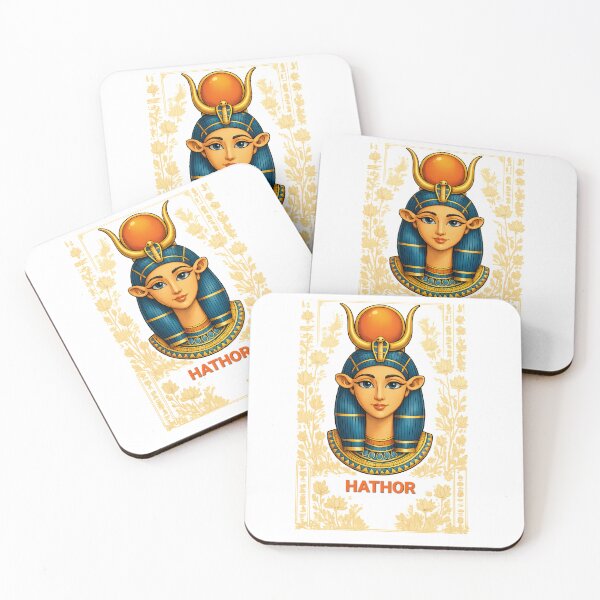 Item preview, Cute Hathor Egyptian Goddess | Ancient Egypt Kawaii Art Sticker | Egyptian Mythology Illustration designed and sold by TuyaArts.