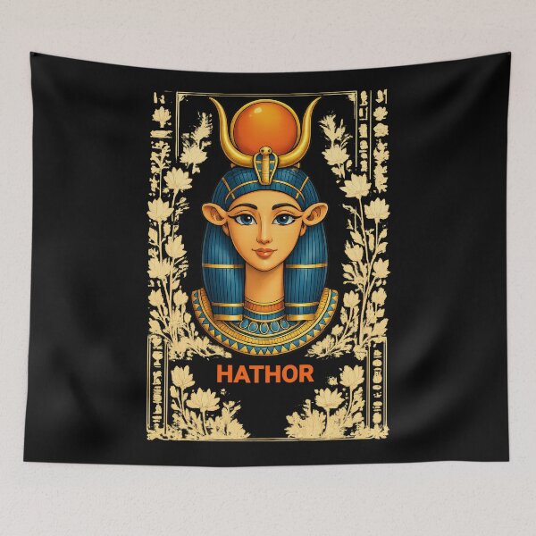 Item preview, Cute Hathor Egyptian Goddess | Ancient Egypt Kawaii Art Sticker | Egyptian Mythology Illustration designed and sold by TuyaArts.
