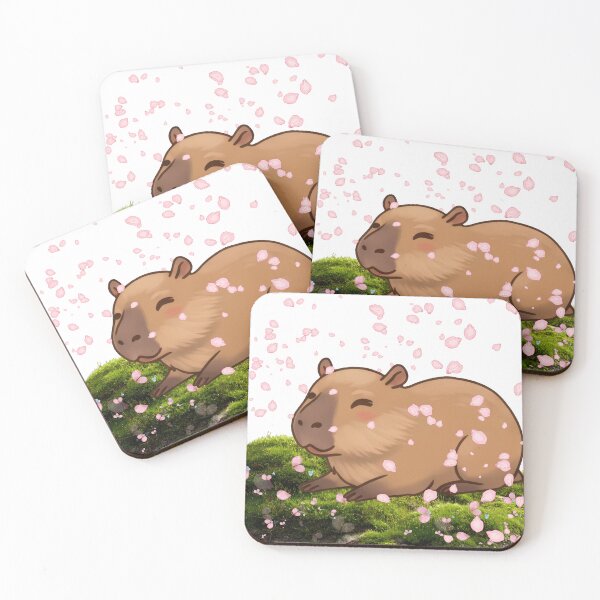 Item preview, Cherry Blossom Capybara designed and sold by InkandWonder8.
