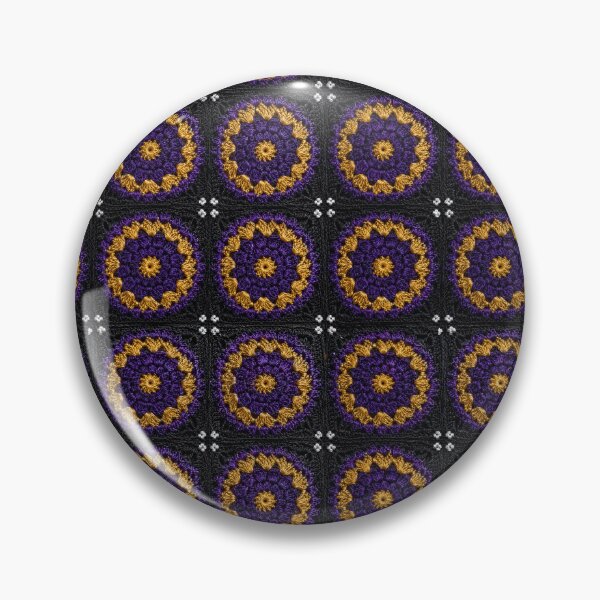 Item preview, Purple Gold Crochet Silk Black Circle Square designed and sold by LuisWorks.