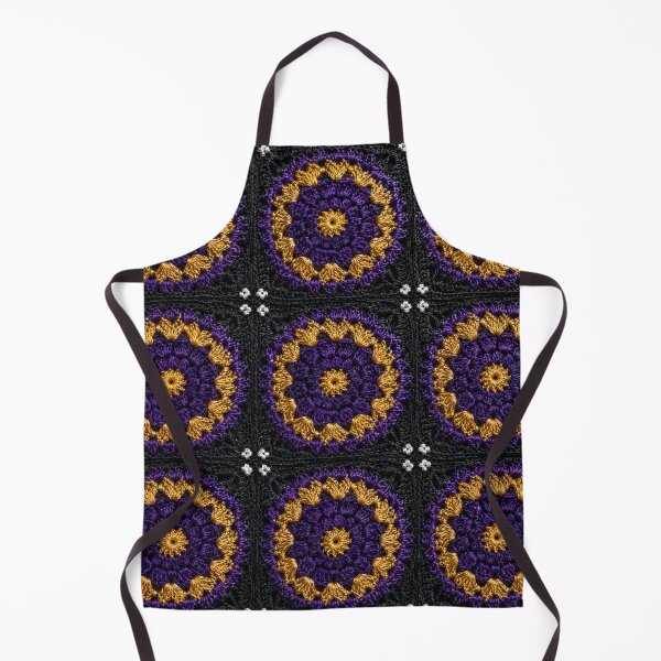 Item preview, Purple Gold Crochet Silk Black Circle Square designed and sold by LuisWorks.