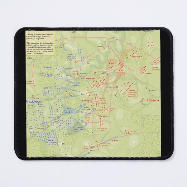 Item preview, Vintage Battle Map - Battle of Borodino (Moscow) - September 7th 1812 designed and sold by TheHappyK.