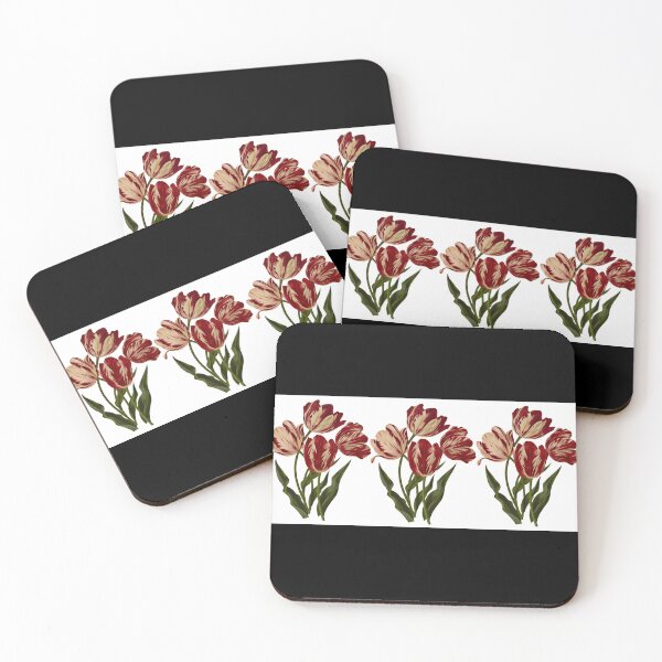 Item preview, Vintage Red and White Tulip Flower Wrap designed and sold by VibeTees38.