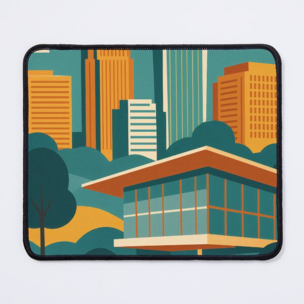 Item preview, Retro Pop Art Poster Illustration of Charlotte | Bold Uptown Skyline & Queen City Design | Vintage Southern Wall Art Decor designed and sold by PaintedPixels01.