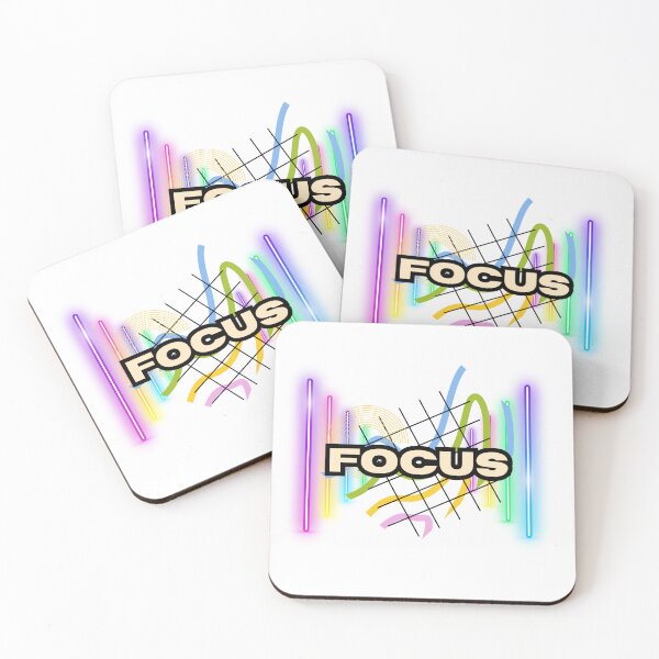 Item preview, Focus Neon Typography Graphic | Colorful Abstract Motivational Design designed and sold by Palette _Vibes.
