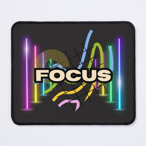 Item preview, Focus Neon Typography Graphic | Colorful Abstract Motivational Design designed and sold by Palette _Vibes.