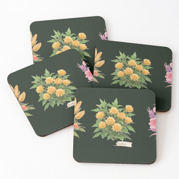 Item preview, Three Watercolor Botanical Illustrations on Black designed and sold by BLUESKY11a.