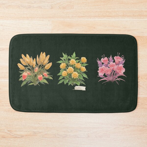 Item preview, Three Watercolor Botanical Illustrations on Black designed and sold by BLUESKY11a.
