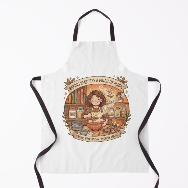 Item preview, Baking Requires a Pinch of Magic Cute Witchy Kitchen Sticker designed and sold by DreamyBrushArt.