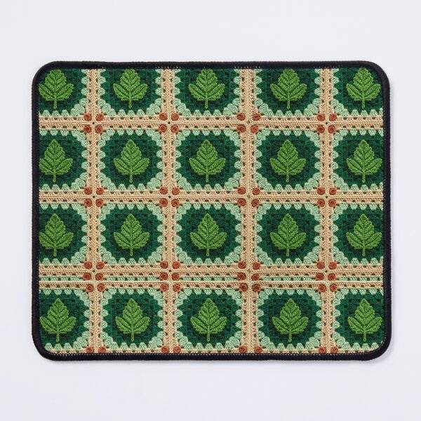 Item preview, Green Leaf Crochet Square Botanical Sage Autumn designed and sold by LuisWorks.