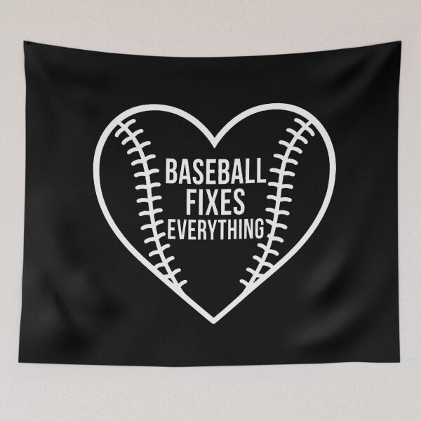 Item preview, Baseball Fixes Everything - Heart Shaped Baseball designed and sold by Uglyandcute.