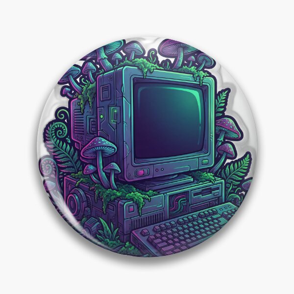 Item preview, Chronically Offline Retro Computer Mushroom Nature designed and sold by ryanguas.