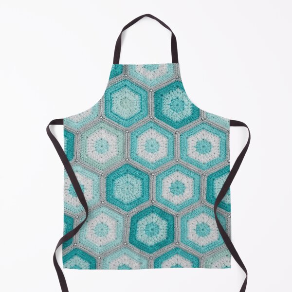 Item preview, Teal Hexagon Crochet Pattern Turquoise Honeycomb Blanket designed and sold by LuisWorks.